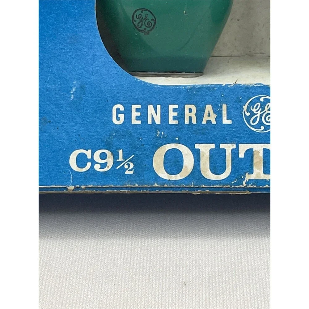 Vintage GE C 9.5 Green Replacement Bulbs Christmas Lamps Holiday Lights